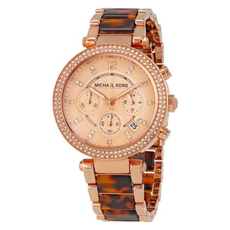 Michael Kors Parker Chronograph Rose Dial Ladies Watch MK5538